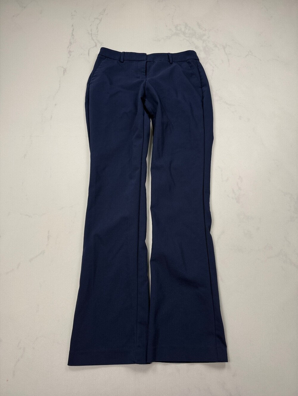 Express Columnist Trousers Navy Modern Straight Leg - Womens 4R